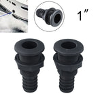 2Pcs Black Thru Hull Connectors for Marine Applications