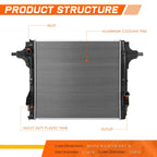 Aluminum Core Radiator for Ford F250-F550 SD 6.2L 7.3L (2017–2024) DPI-13849