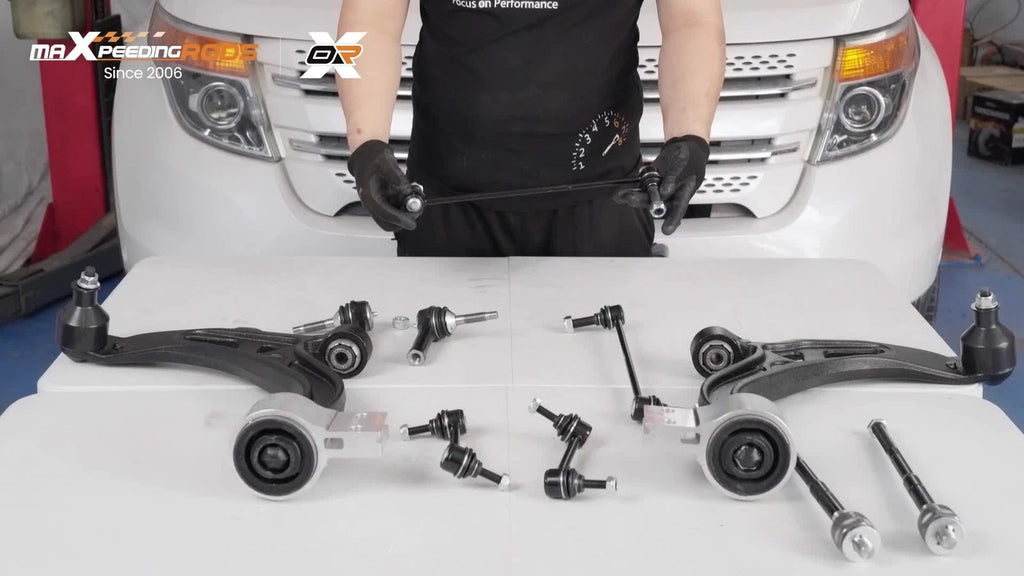 10x Front Lower Control Arms Tie Rods + Rear Sway Bars for Ford Explorer (2011-2019)
