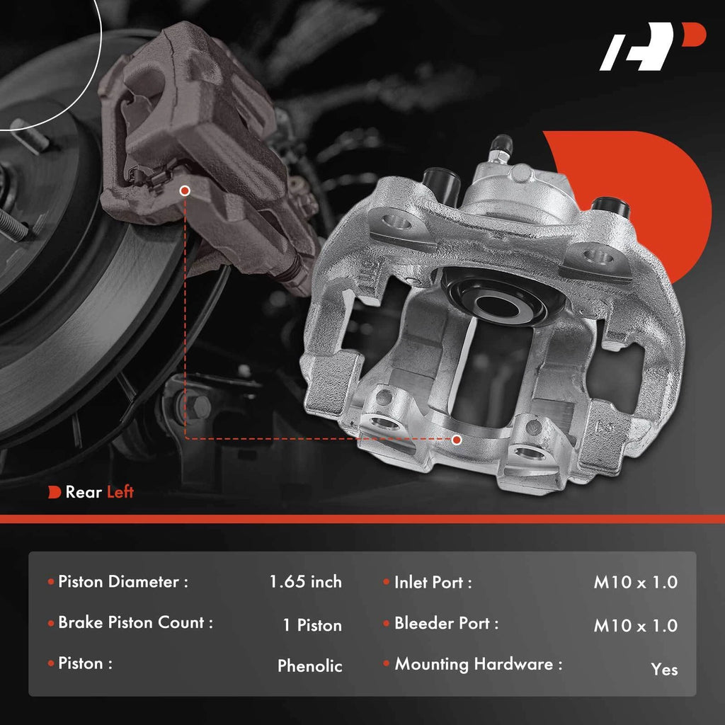 Rear Left Brake Caliper with Bracket for Mercedes E320 E350 (2004-2006)