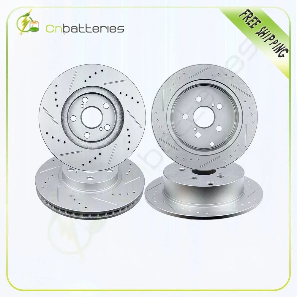 Drilled and Slotted Brake Rotors for Toyota Scion TC, Pontiac Vibe (2005–2010)