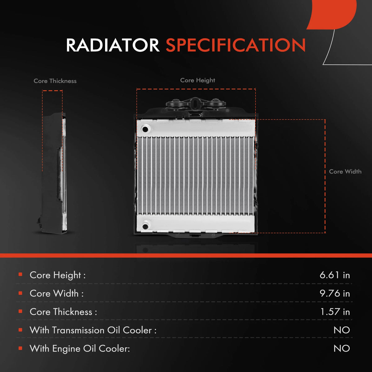 Radiator for BMW 528i 535i (2012–2016)