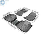 Set of 4 TPE All Weather Floor Mats for Subaru Outback/Legacy (2015–2019)
