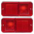 Rear Red Side Marker Lights Pair for Chevrolet GMC C/K Pickup Trucks (1968–1972)