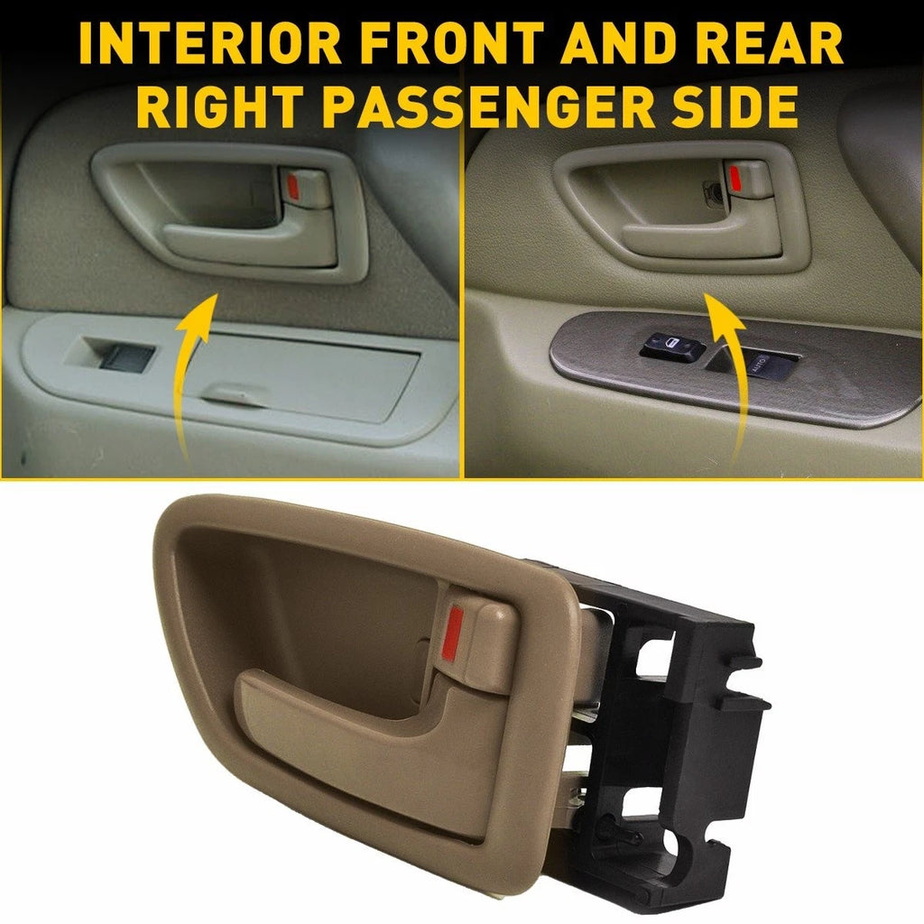 Set of 2 Inside Beige Door Handles for Toyota Sequoia Tundra (2001–2007)