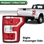 Rear Tail Light Brake Lamp Assembly for Ford F-150 (2018–2020) Right Side