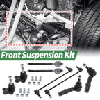 8 Pcs Suspension Kit for GMC  - Inner Outer Tie Rod Ends, Sway Bar Link, Ball Joint