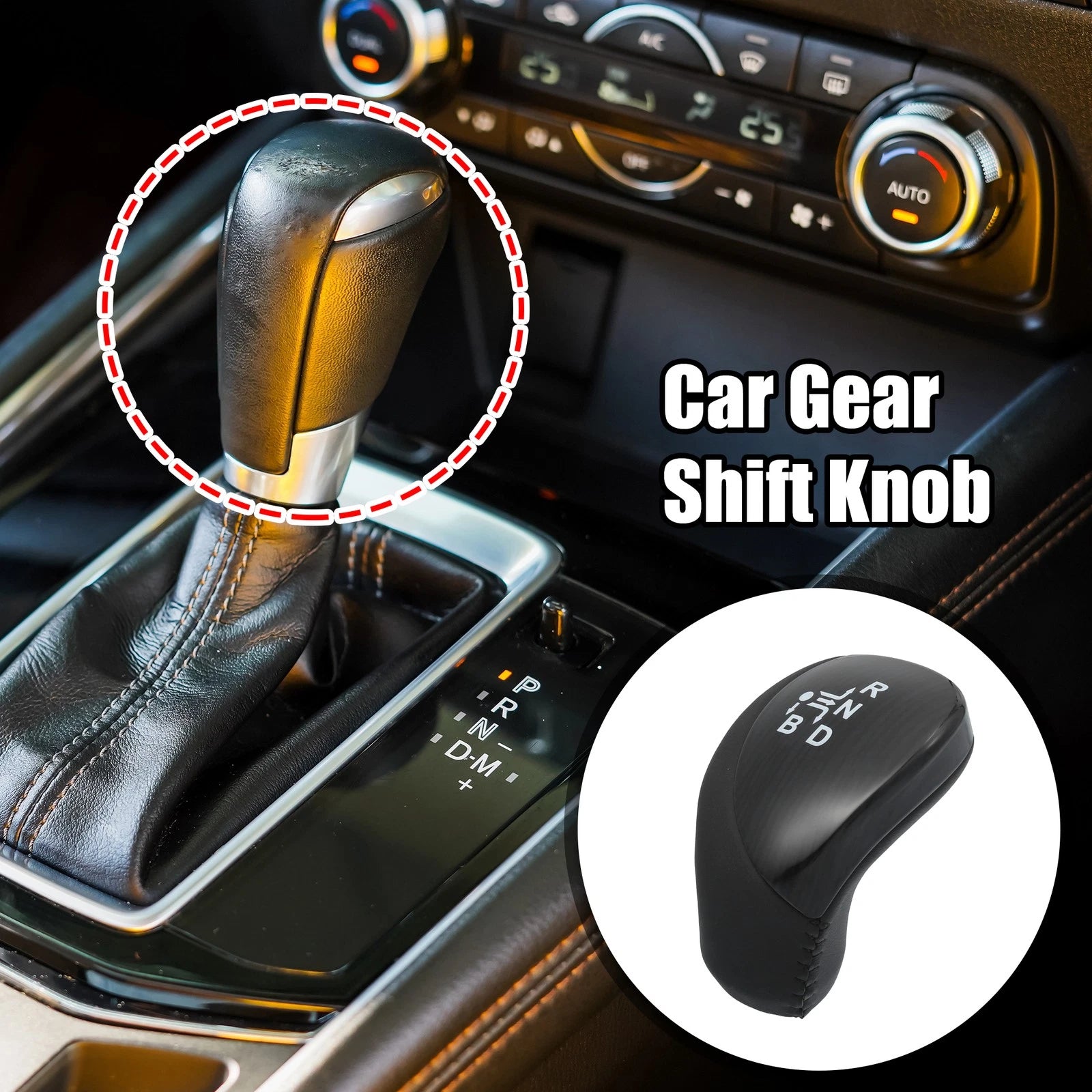Gear Lever Shifter Knob for Toyota Prius (2010–2015) Bright Black