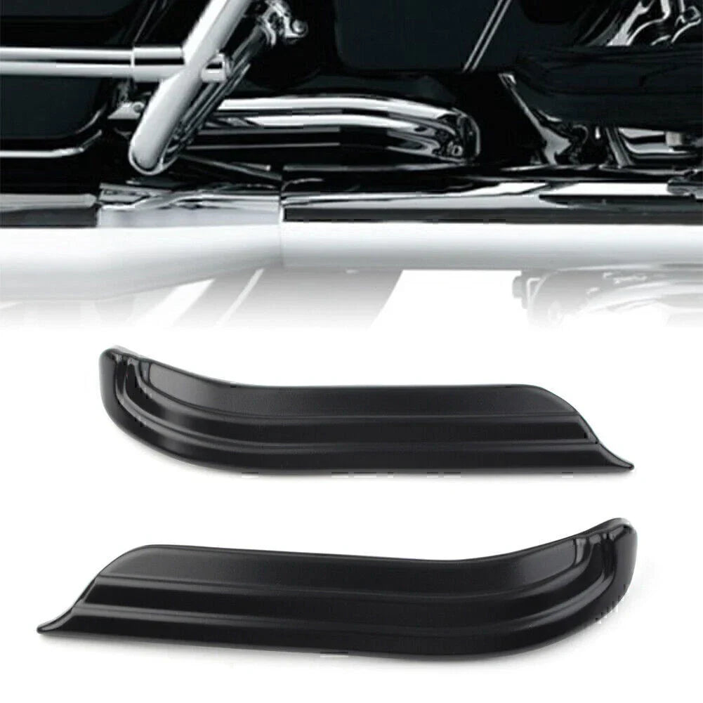 Black Louvered Swingarm Covers for Harley Touring Dresser (2009-2020)