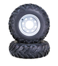 Set of 2 Solid Mud ATV Tire Wheel Assembly for WANDA (25x8-12)