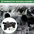 Engine Coolant Thermostat Housing Assembly for Dodge Journey (2009–2020) No. 68003582AB