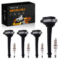 Set of 4 Ignition Coils & Spark Plugs for Nissan Sentra 2.0L (2007–2009)