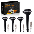 Set of 4 Ignition Coils & Spark Plugs for Nissan Sentra 2.0L (2007–2009)