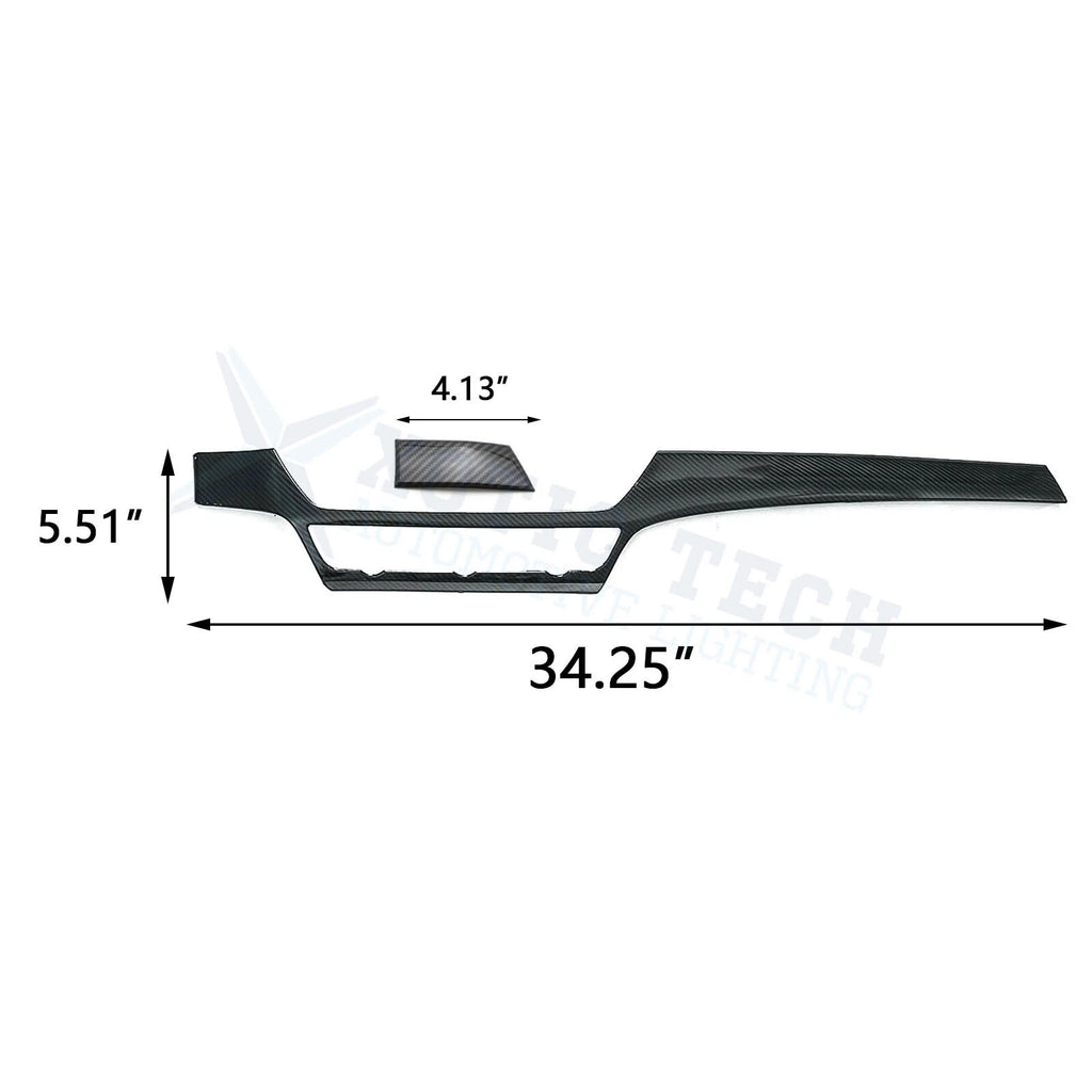 Carbon Fiber Pattern Front Dashboard Strip Trim for Honda Accord 2018-2022