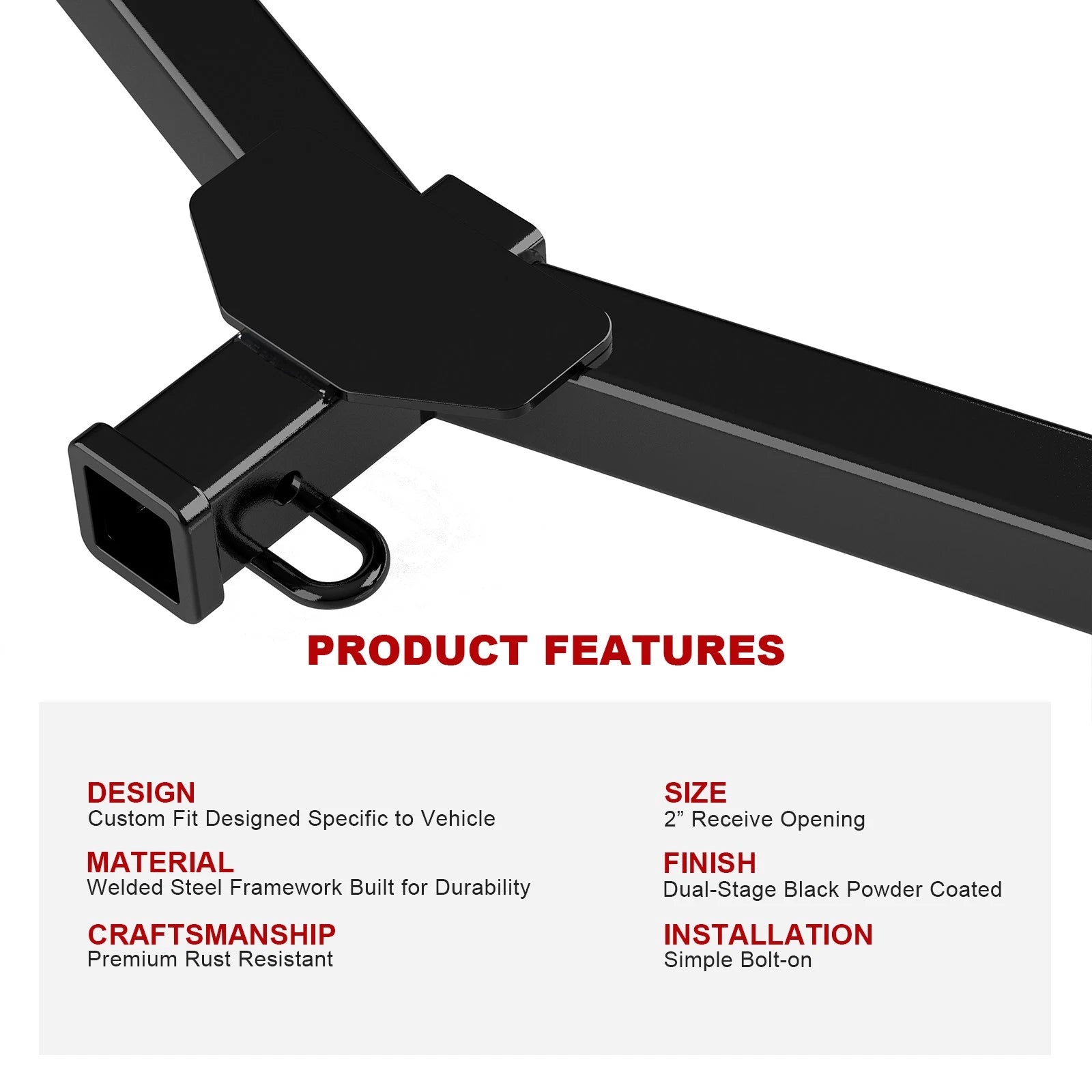 Trailer Hitch Receiver for Toyota RAV4 (2006-2018)