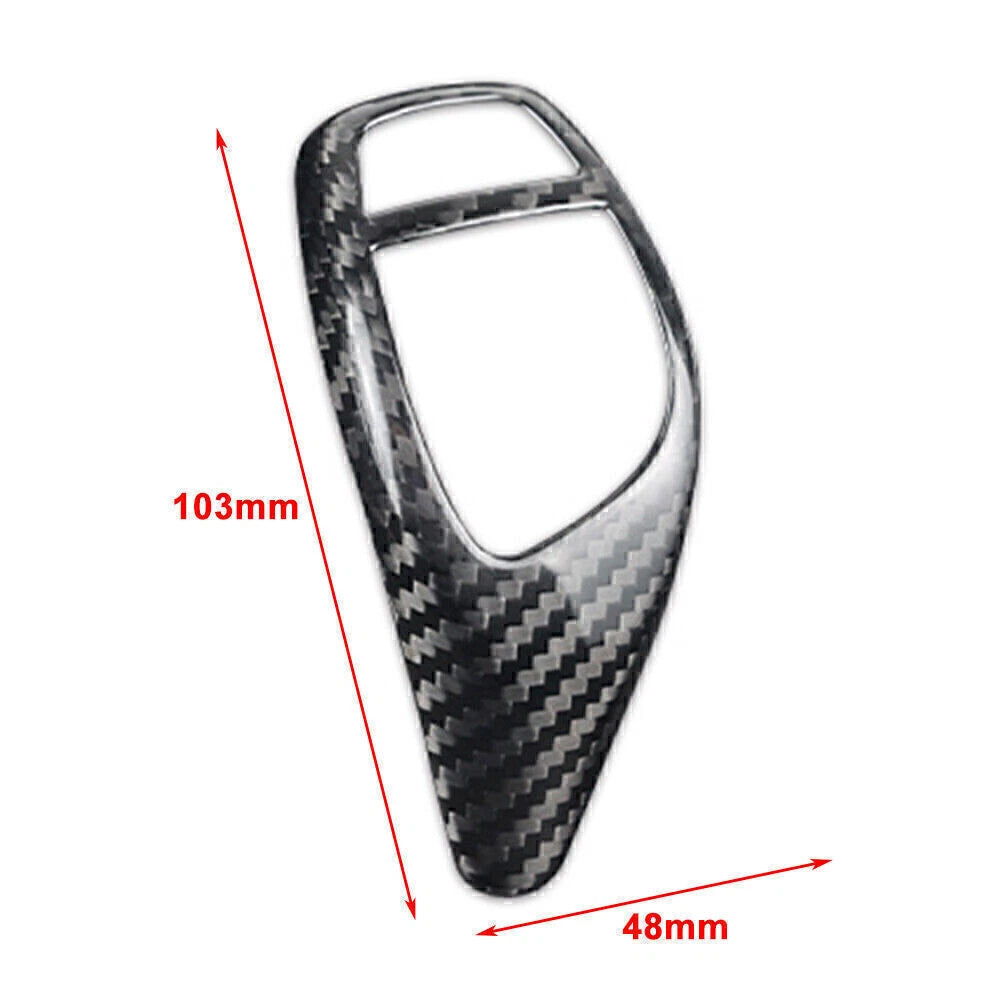 Carbon Fiber Gear Shift Knob Cover Trim for BMW 1 2 3 4 5 6 Series X3 X5 (2000–2023)