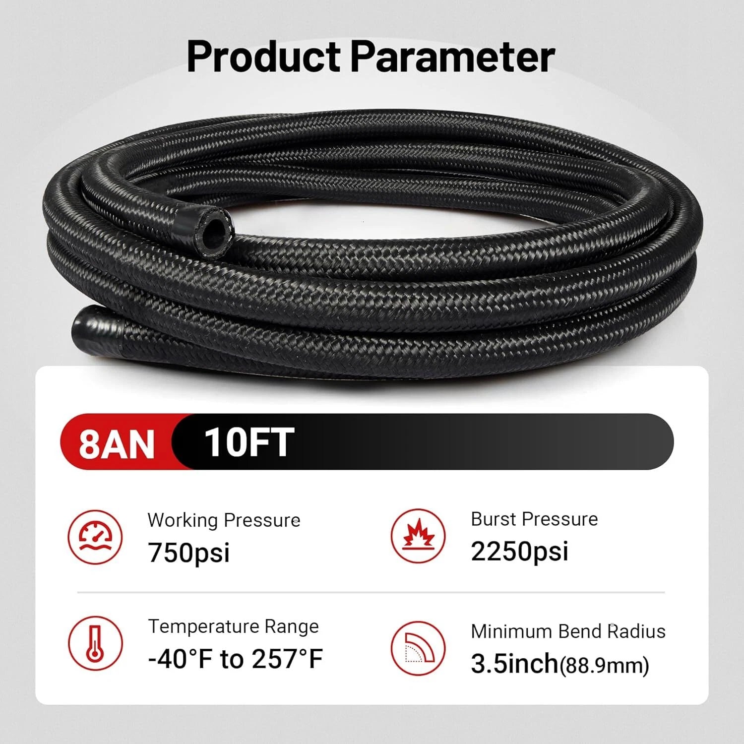 Fuel Line Kit for Universal Applications (10FT, AN8)