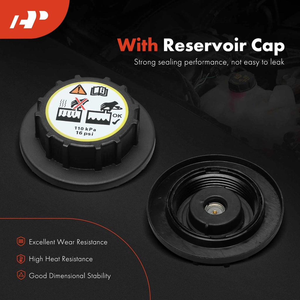 Front Radiator Coolant Reservoir with Cap for Ford Flex (2009-2019)