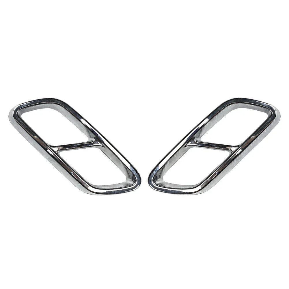 Chrome Rear Exhaust Muffler Tail Pipe Cover Trim for Mercedes C-Class (2022-2023)