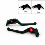 Long Brake Clutch Levers for Suzuki GSXR600 GSXR750 GSXR1000 (2005–2010) Black