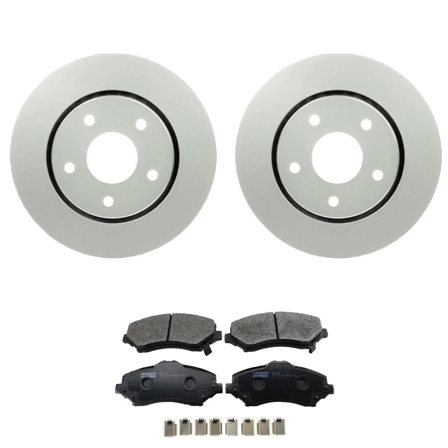 Bosch QuietCast Front Rotors & TRW Pro Metallic Brake Pads for Town & Country (2008–2016)