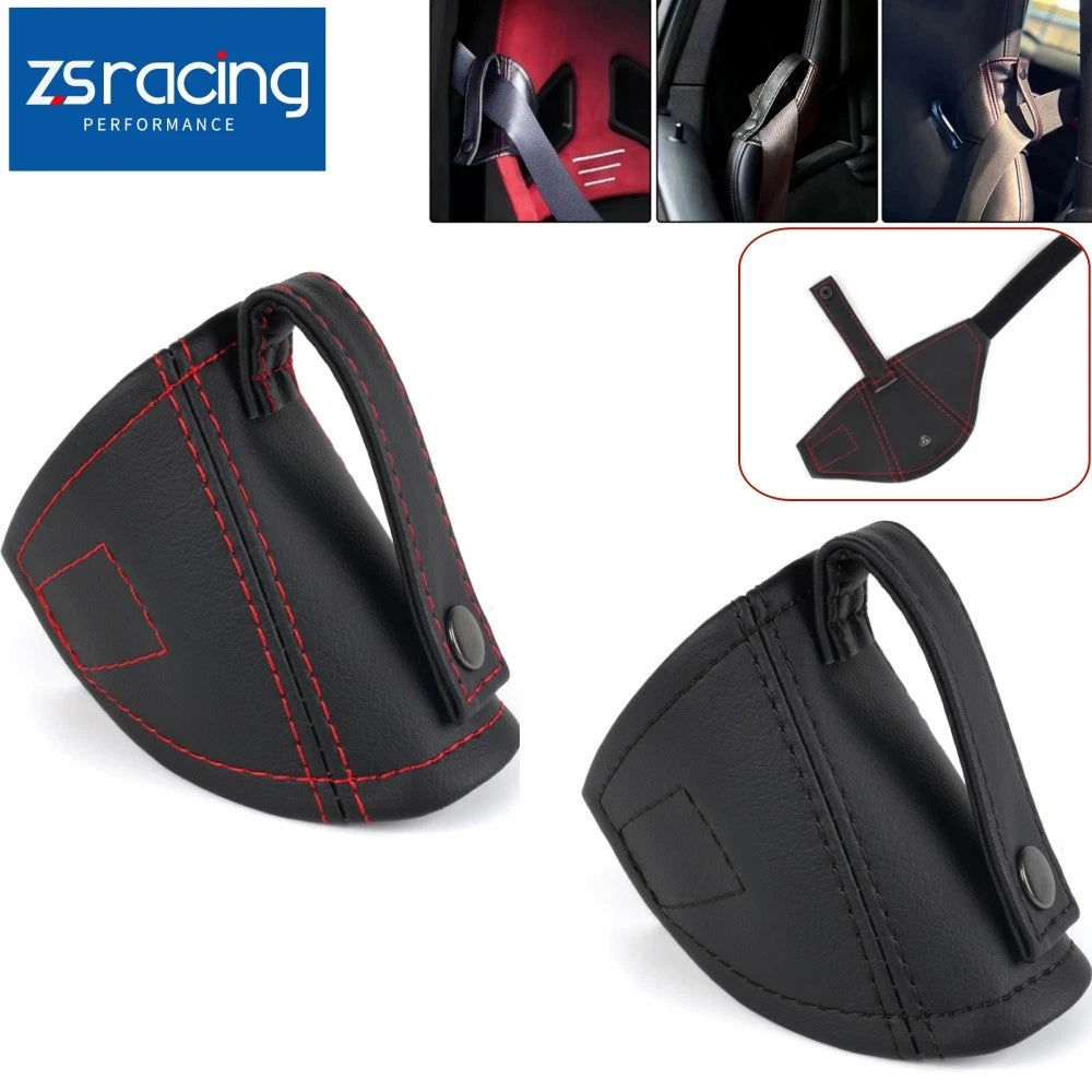 Genuine Leather Bucket Seat Belt Guide Holder for JDM Vehicles