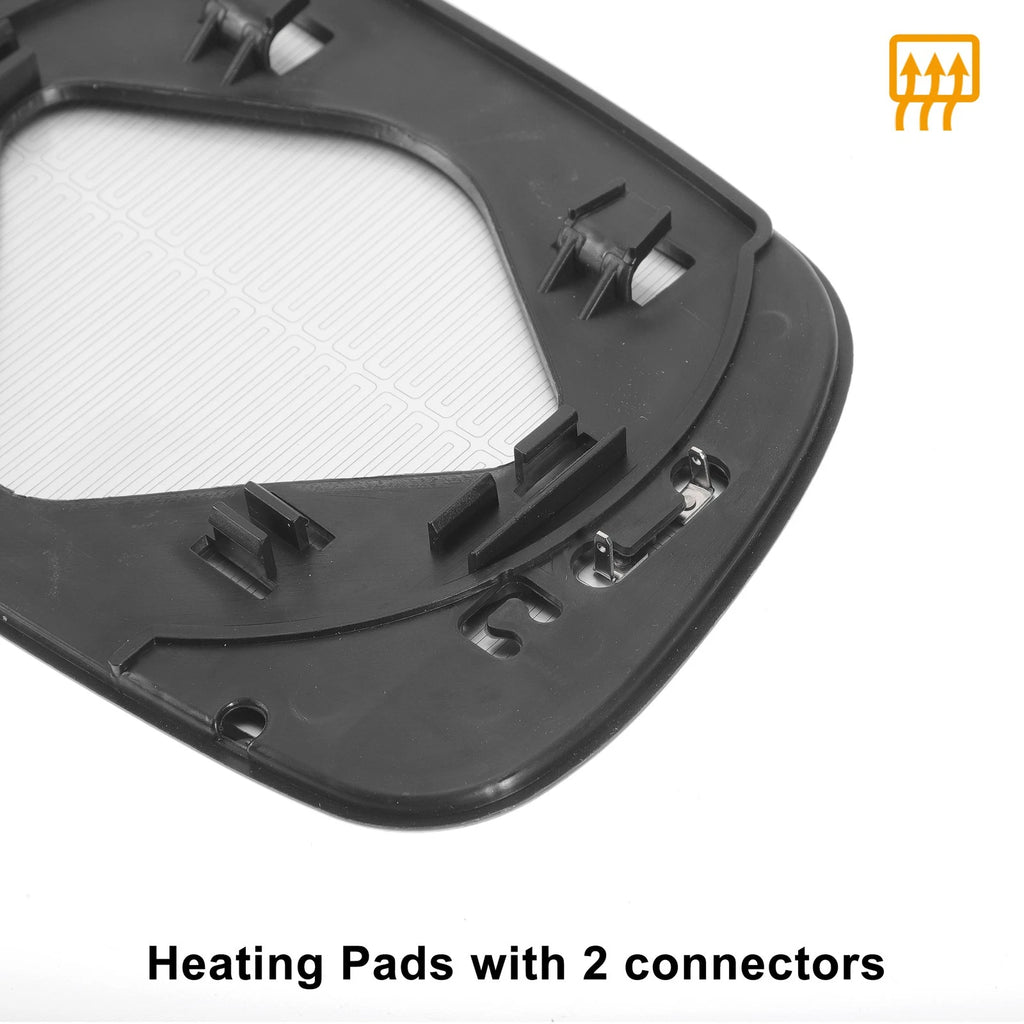 Left Side Heated White Mirror Glass for Honda HR-V CR-V (1996–2006)