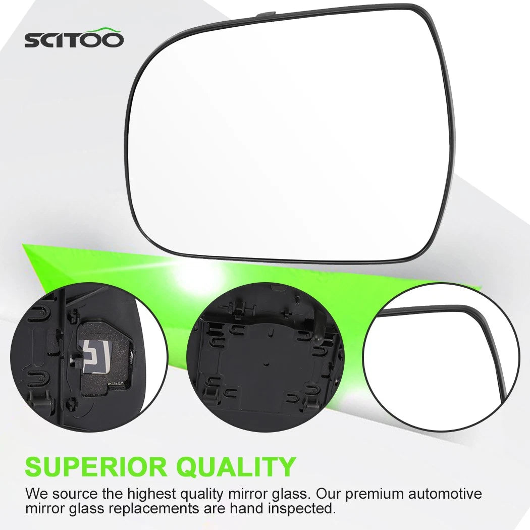 Set of 2 Chrome Heated Side Mirror Glass for Toyota Sienna (2011–2014)