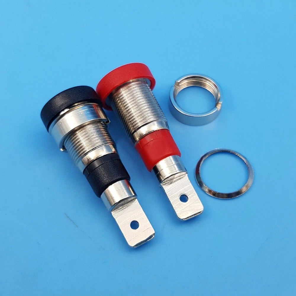 10pcs Brass 4mm Banana Female Jack Chassis Panel Mount Connector