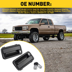 Exterior Front Door Handle w/ Cylinder Lock for Chevrolet C1500 GMC K1500 (1988–1994)
