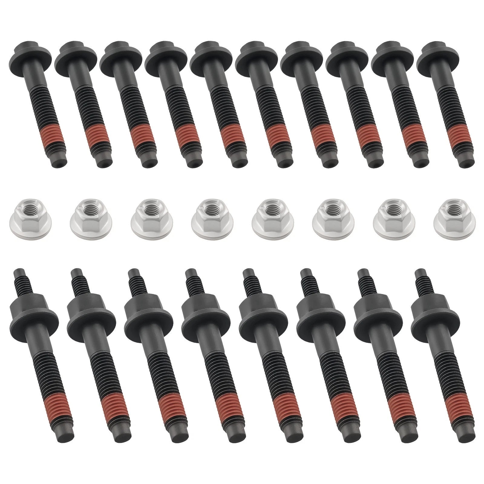 Exhaust Manifold Bolt Stud Nut Kit for Dodge Ram 1500, Jeep Commander (2006-2010)