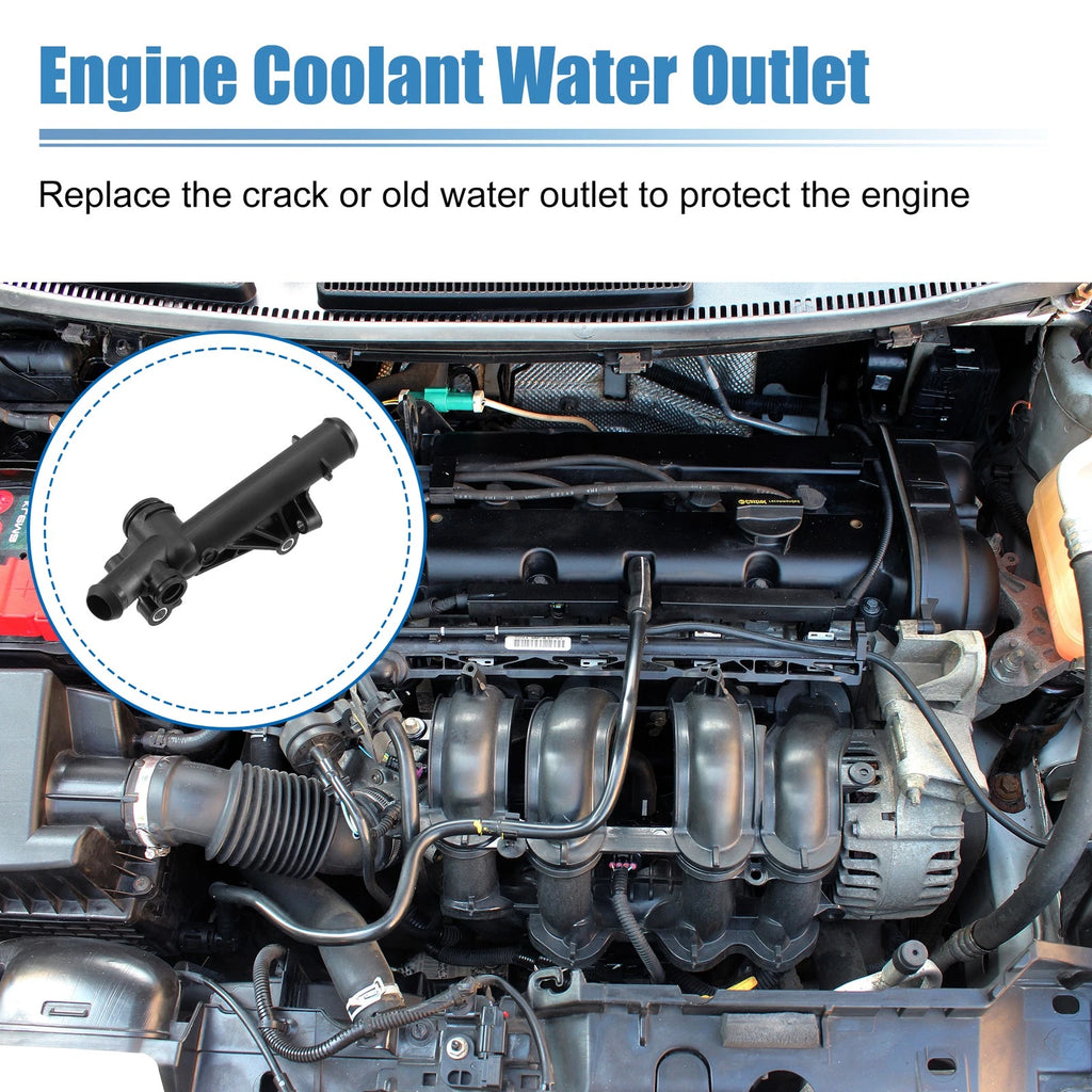 Engine Water Outlet Connect Adapter for Ford Escape, Fusion, Fiesta (2013–2019) BM5Z-8592-A
