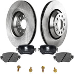 Brake Rotor and Pad Kit for Volkswagen Golf (2016–2016) Rear Solid 2-Wheel Set