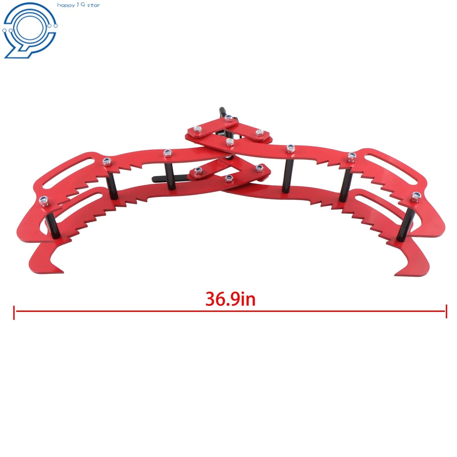 Log Lifting Tongs 36" 4 Claw Grapple Hook for Tractor