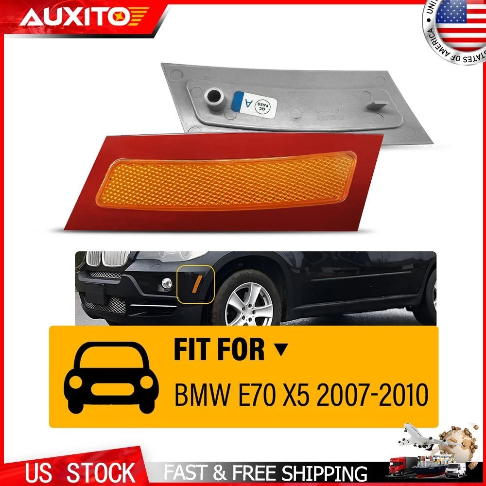 Pair of Front Bumper Reflector Marker Lights for BMW X5 E70 (2007–2010)