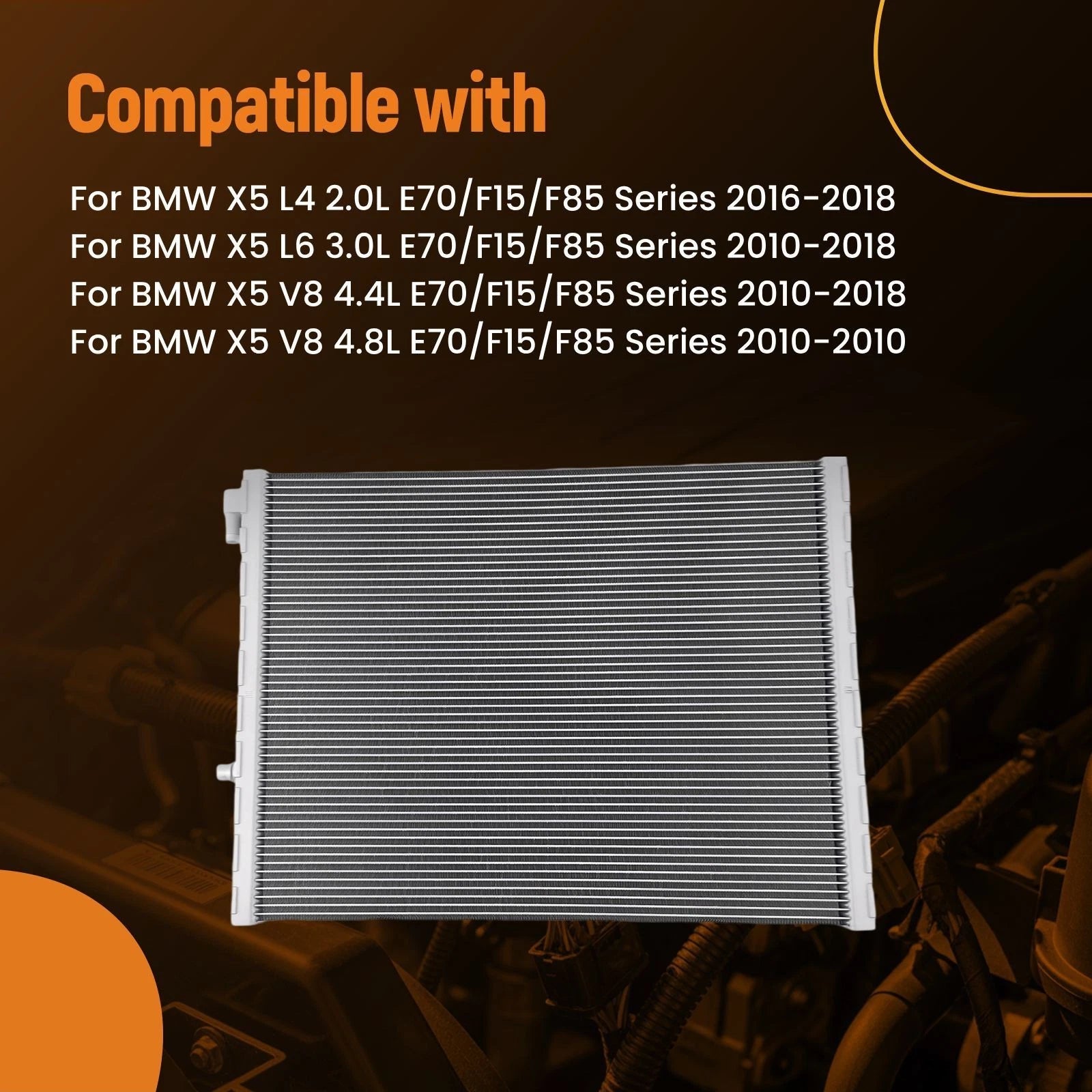 Cooling Radiator for BMW X5 V8 4.8L E70/F15/F85 (2010–2010) 17117576273