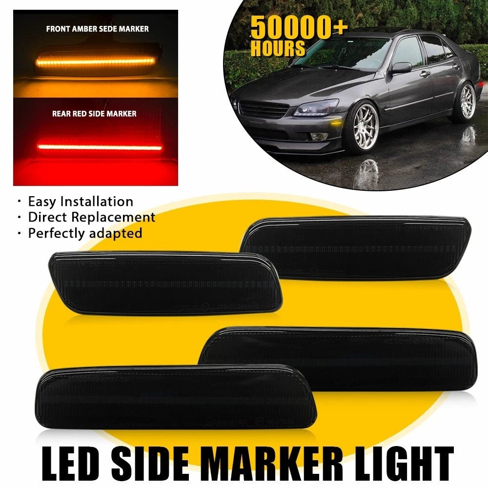 Set of 2 Smoked Side Marker Lights for Lexus IS300 (2000–2005)