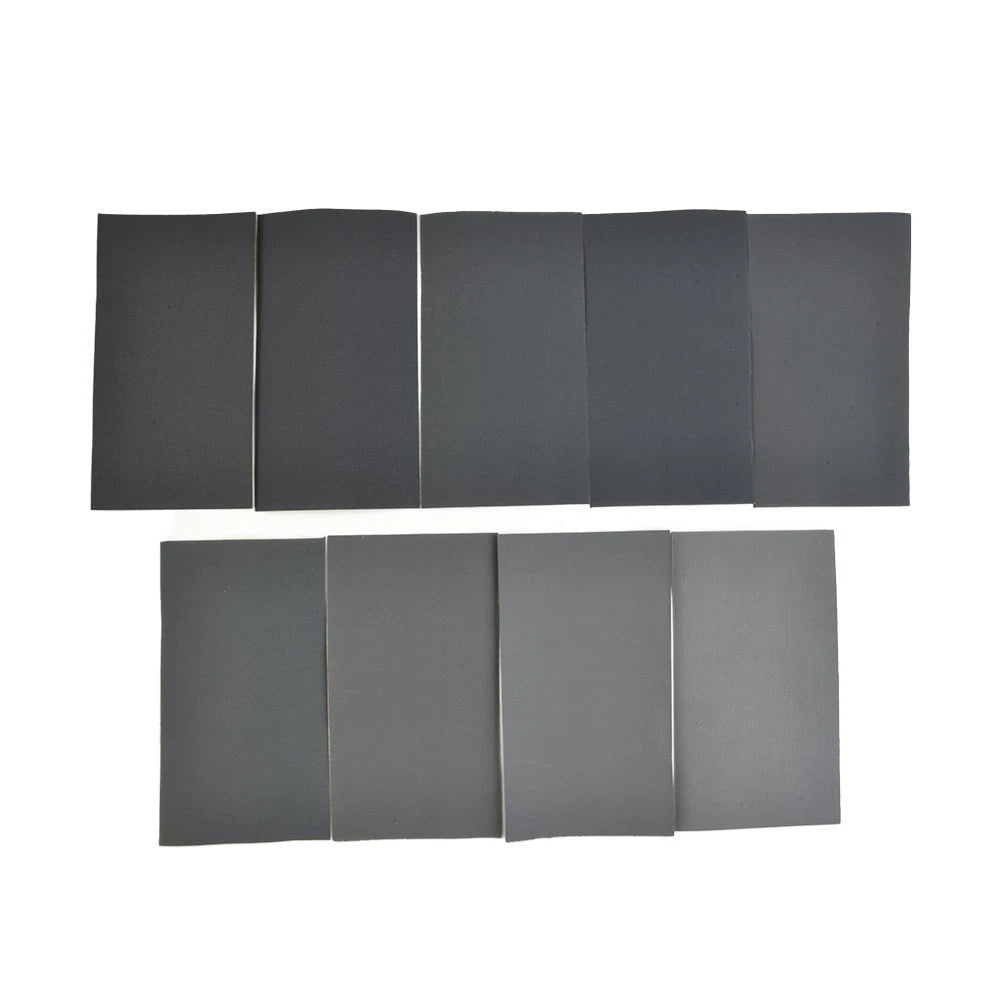 Set of 10 400-2500 Grit Sandpaper Sheets for Automotive Paint (DIY)