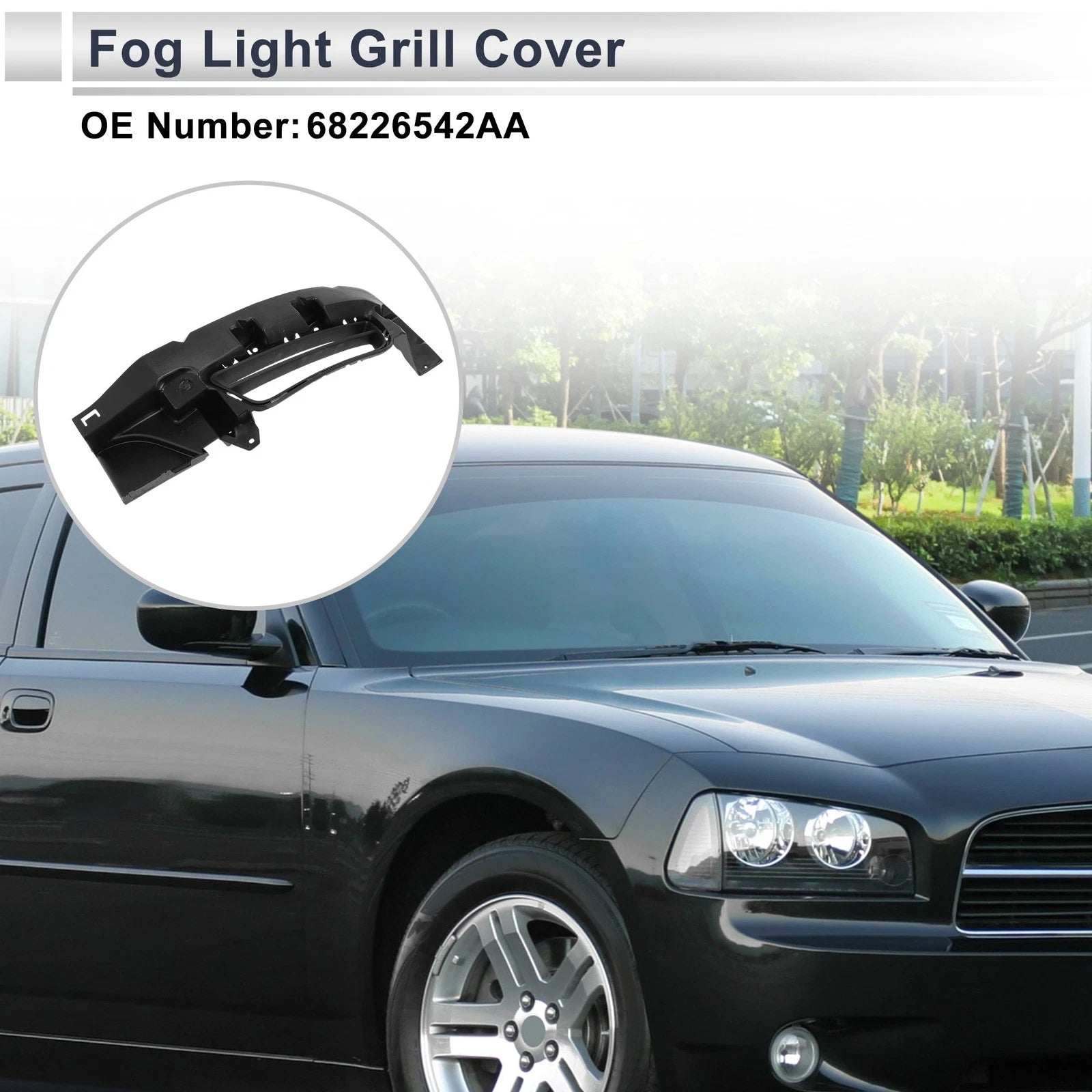 1 Pc Fog Light Grill for Dodge Charger (2015–2016) No. 68226542AA