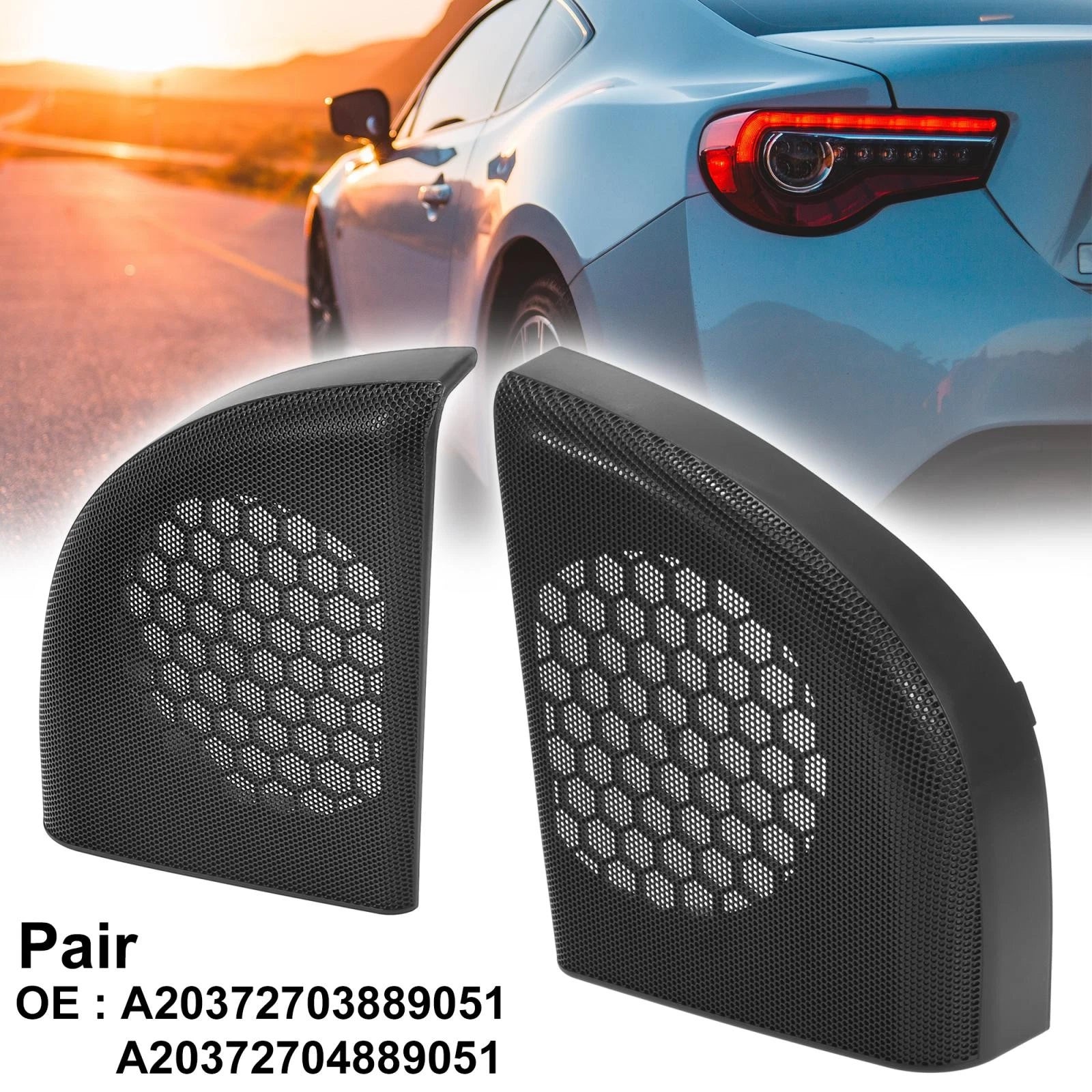 Pair Door Speaker Trim Grille A2037270388 9051 for Mercedes-Benz C200 (2017–2020)