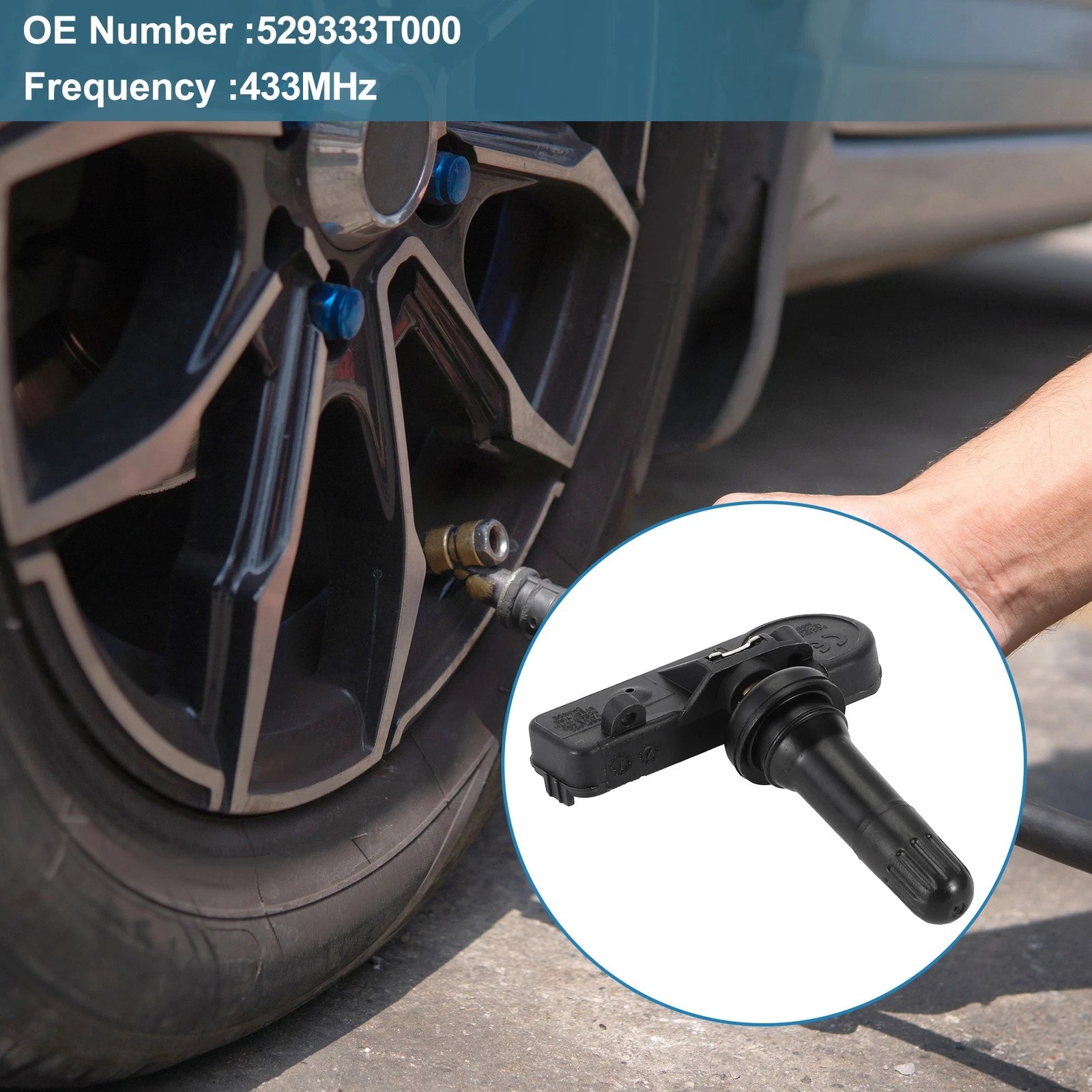 Tire Pressure Sensor for Kia K900 (2015–2017) TPMS No. 529333T000 433MHz