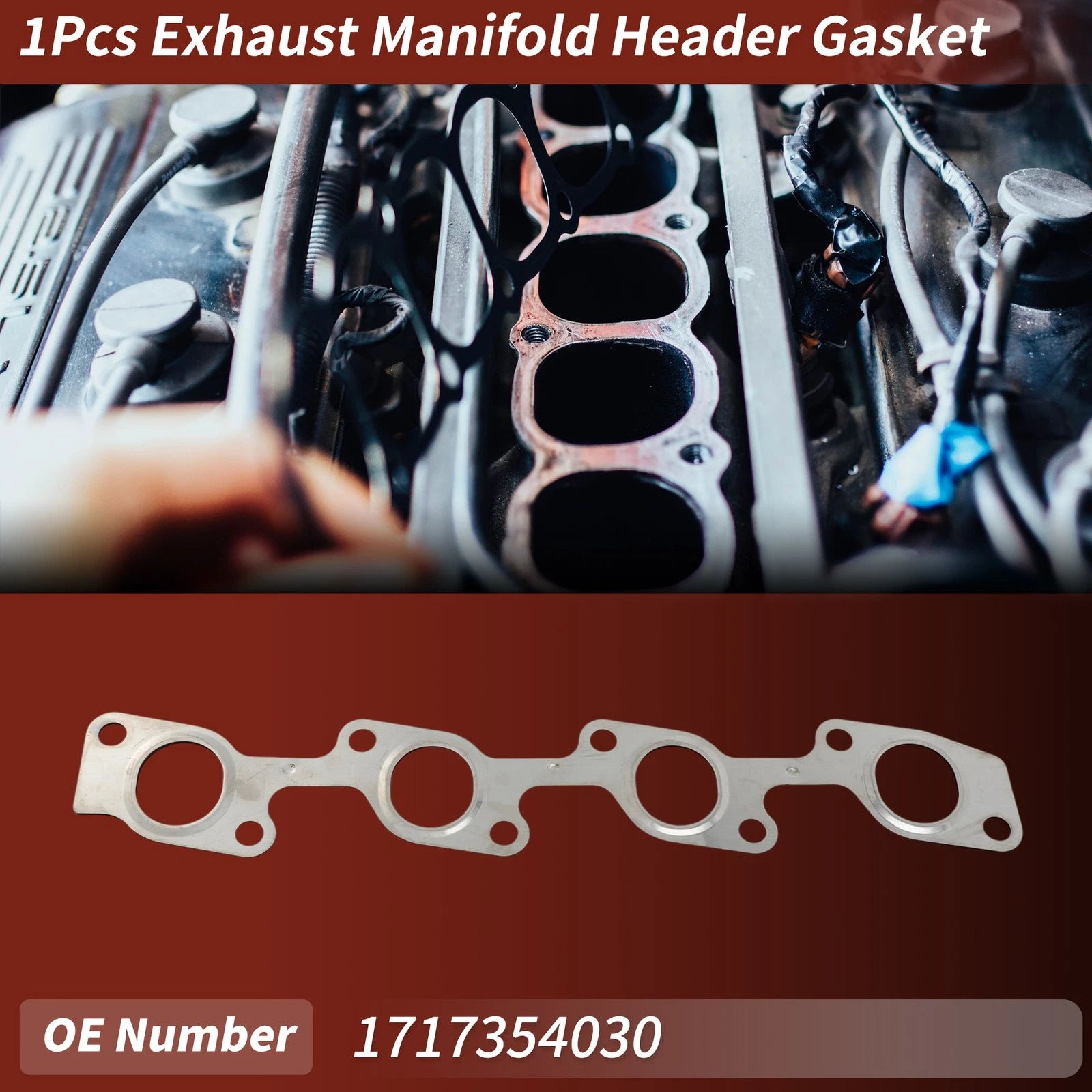 Exhaust Manifold Header Gasket for Toyota 4Runner (1989–1993) No.1717354030