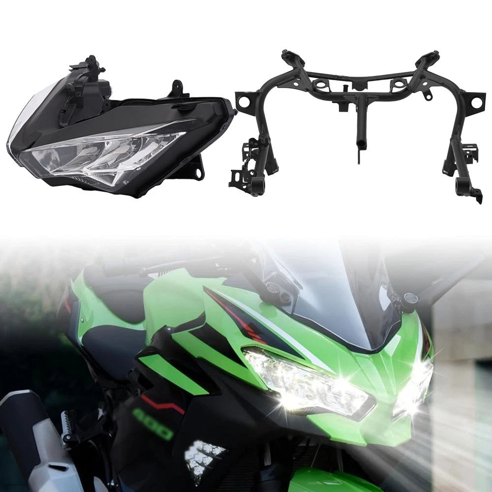 Front Headlight Lamp Assembly Stay Bracket for Kawasaki Ninja 400 (2018–2024)