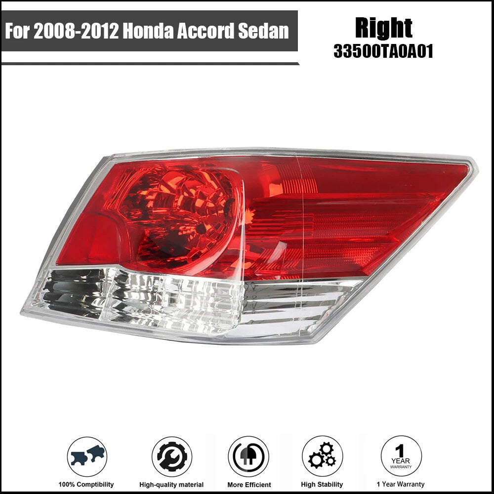 Rear Right Tail Light Assembly for Honda Accord Sedan (2008â2012)