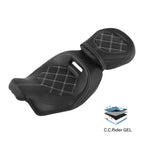 2X Gel Seat for Harley CVO Street Road Glide (2009–2023)