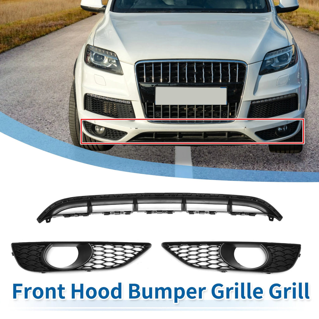 Set of 1 Front Lower Bumper Grille for Audi Q7 (2007–2015) Black