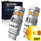 Set of 2 Yellow 24 LED Turn Signal Parking DRL Light Bulbs for AUXITO 3156 3157