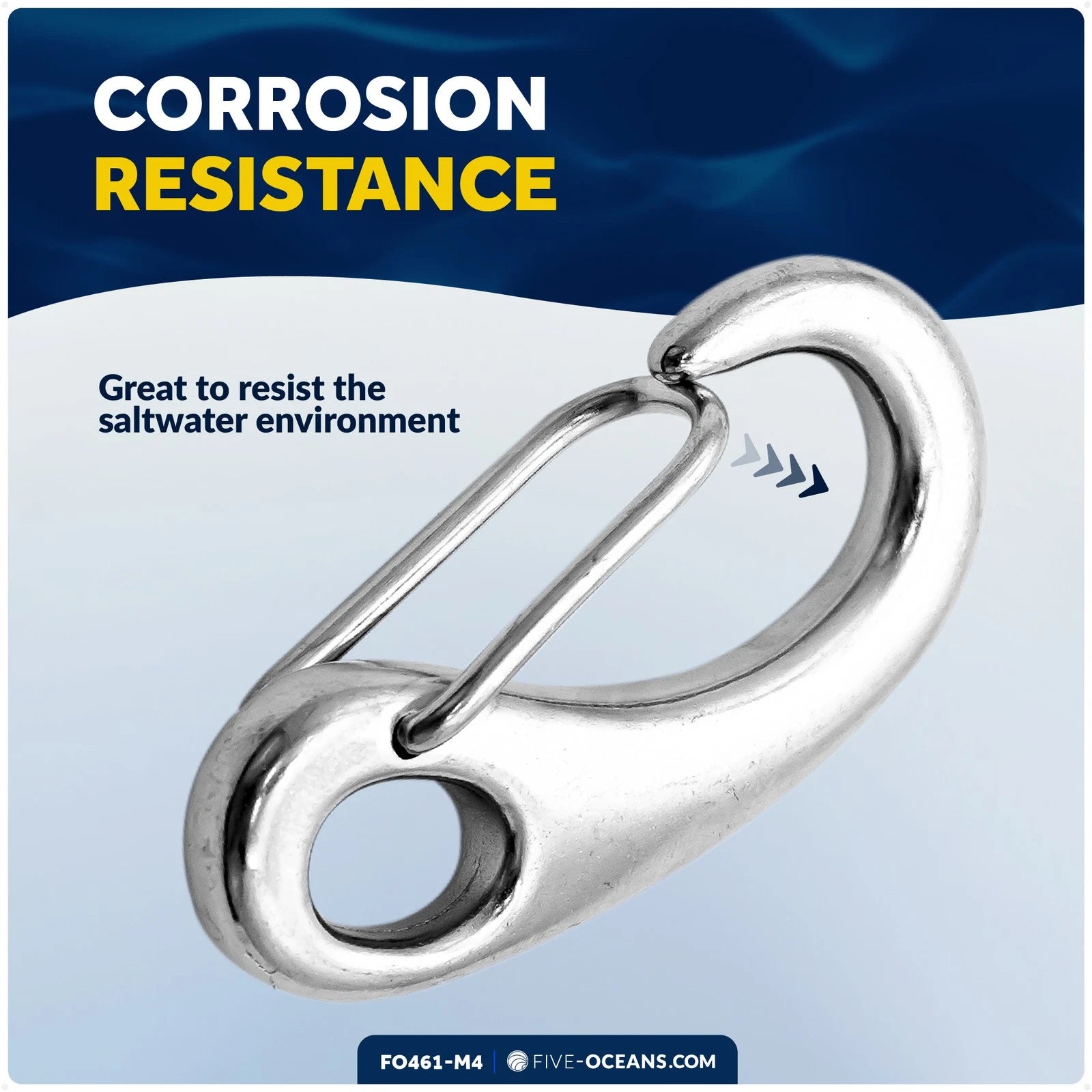 2" Snap Hook Set of 4, 316 Stainless Steel for Sailboat