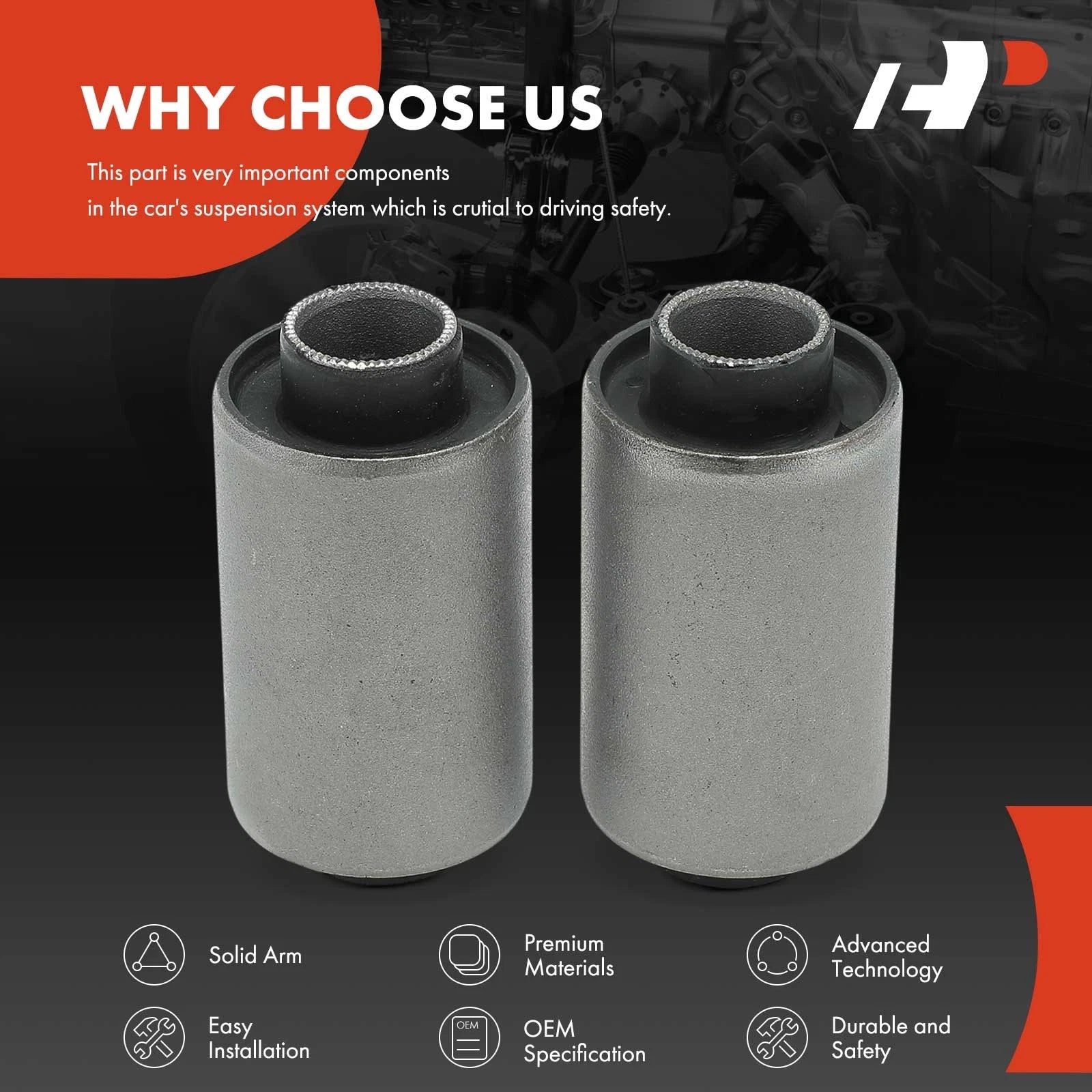 2X Front Lower Control Arm Bushing for Nissan Frontier Pathfinder (1998-2004)