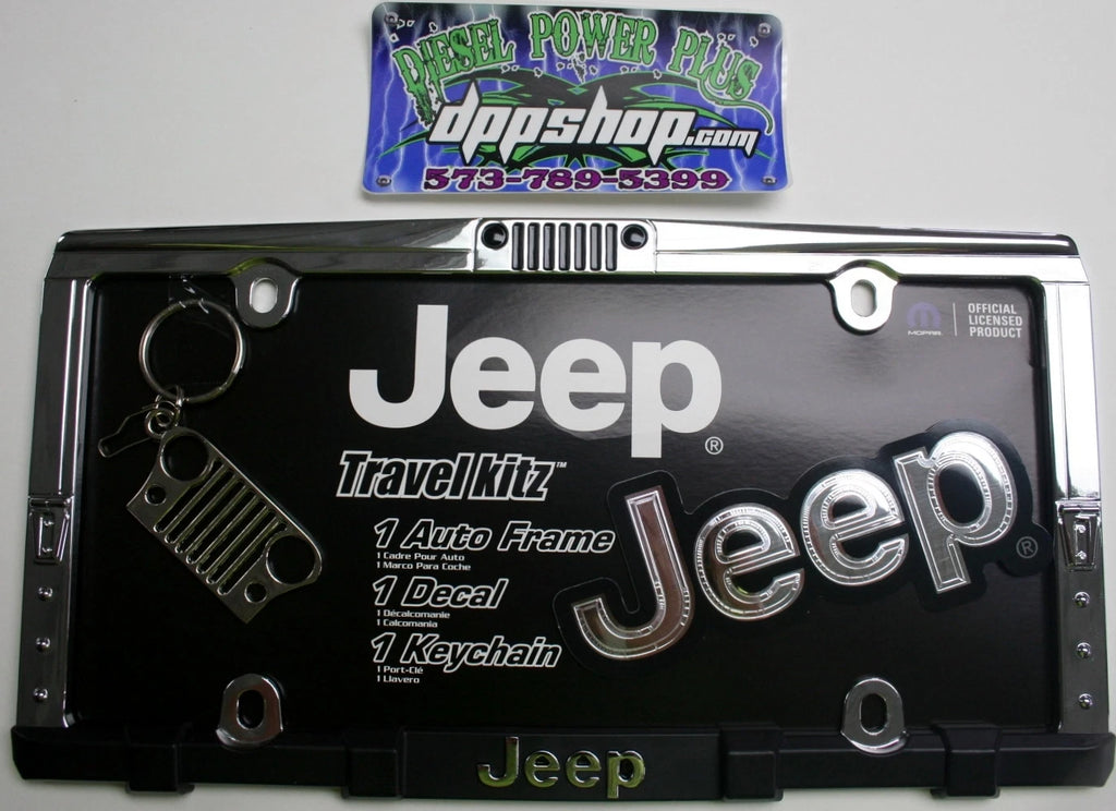 Chrome License Plate Frame for Jeep
